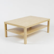 Coffee table beach in colour with shelf underneath