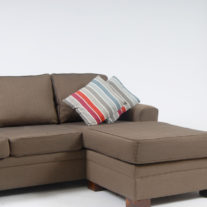 chaise lounge 3 seat in chocolate