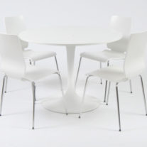 White table with 4 chairs